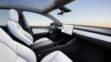 Tesla White Interior