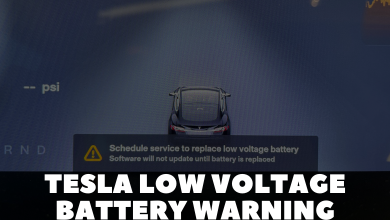 Tesla Low Voltage Battery Warning